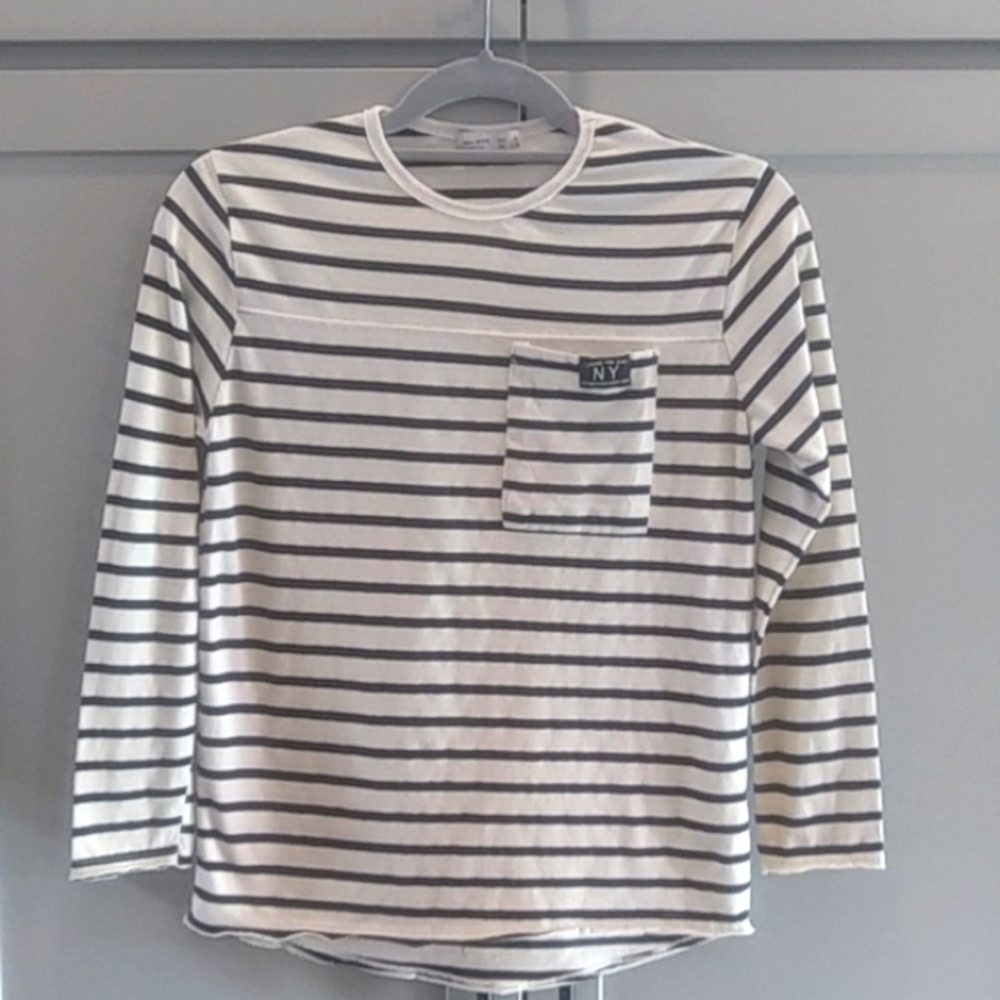 Zara | Long Sleeve Stripe T-Shirt | Boys 9  | Casual Sporty Active
